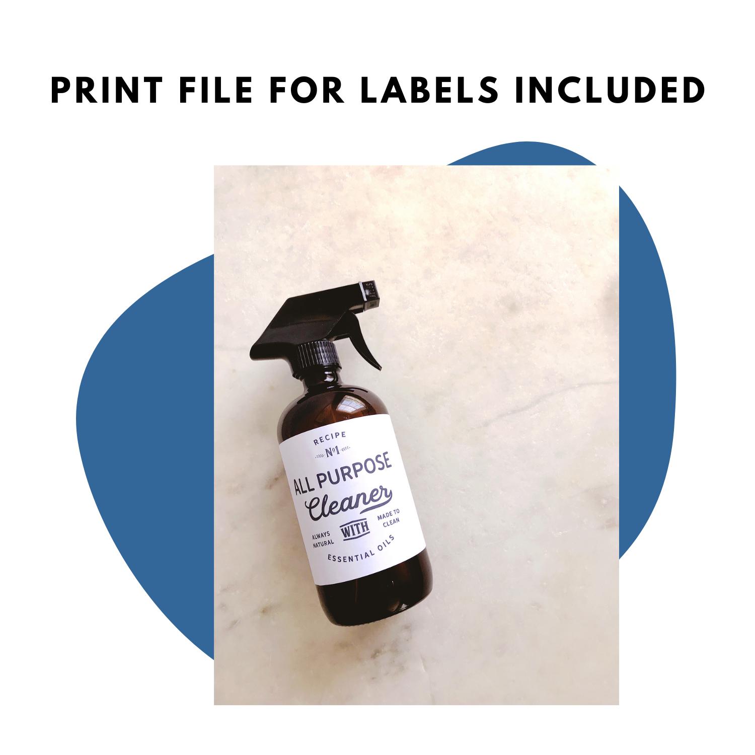 Clean Home- Cleaning recipes and labels