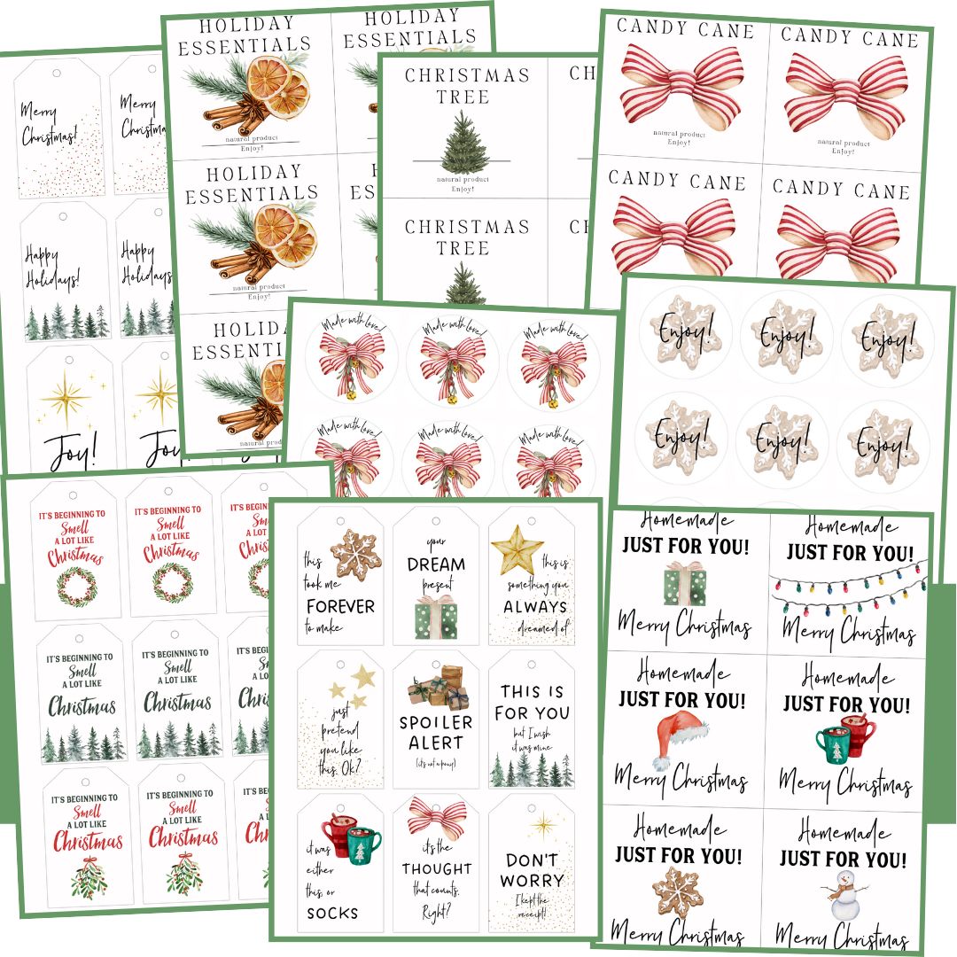 Printable Christmas labels and Gift tags