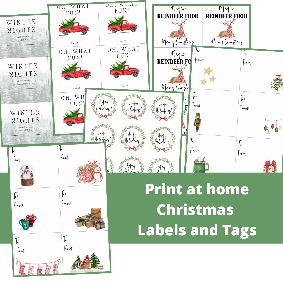 Printable Christmas labels and Gift tags