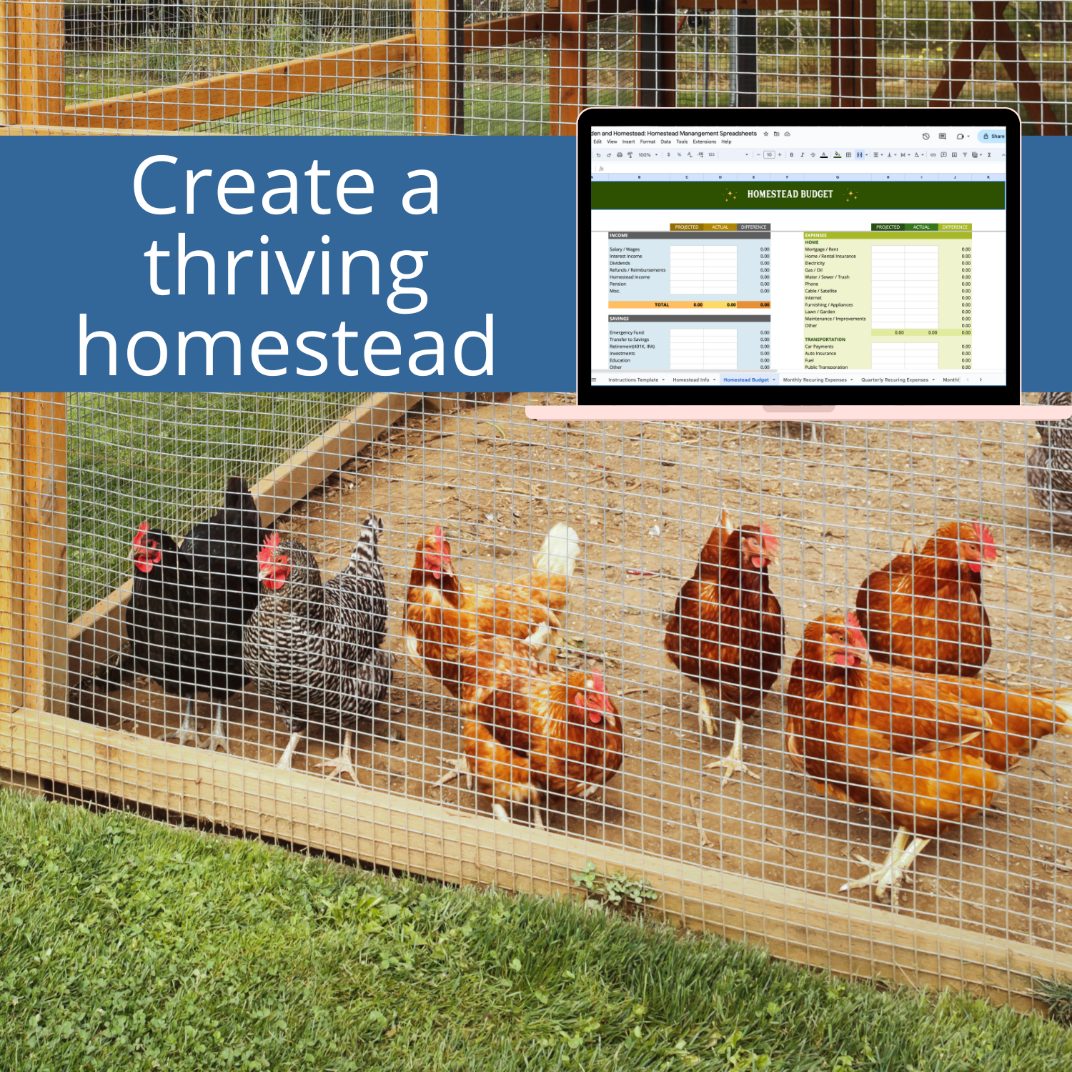 Homestead Management Spreadsheet