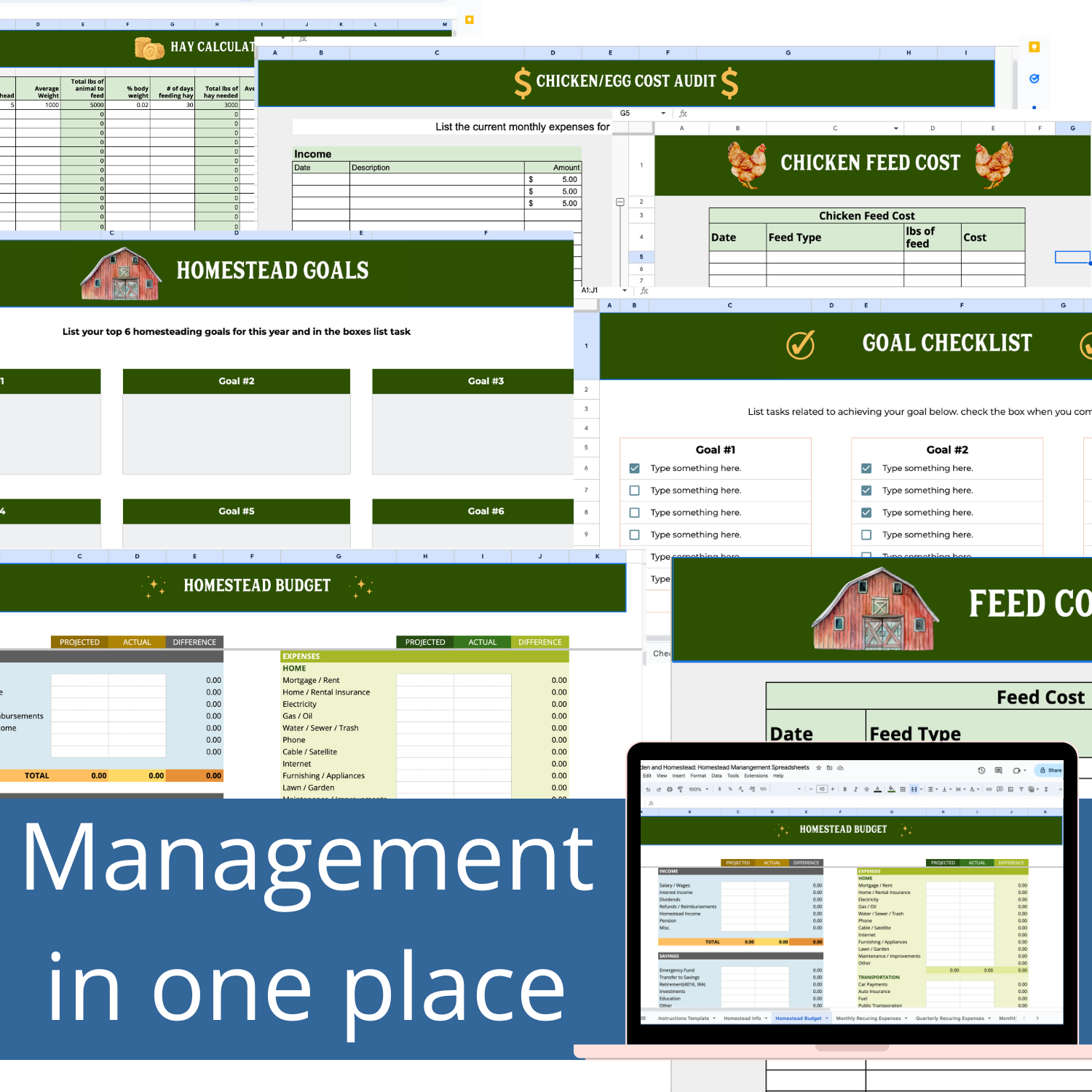 Homestead Management Spreadsheet