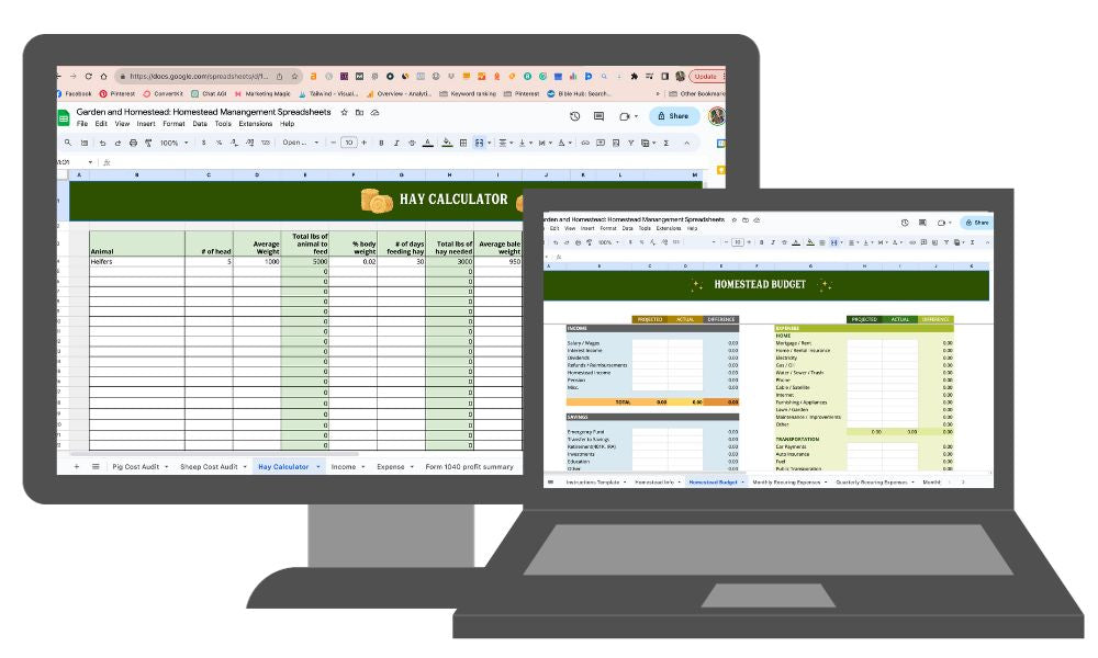 Homestead Management Spreadsheet